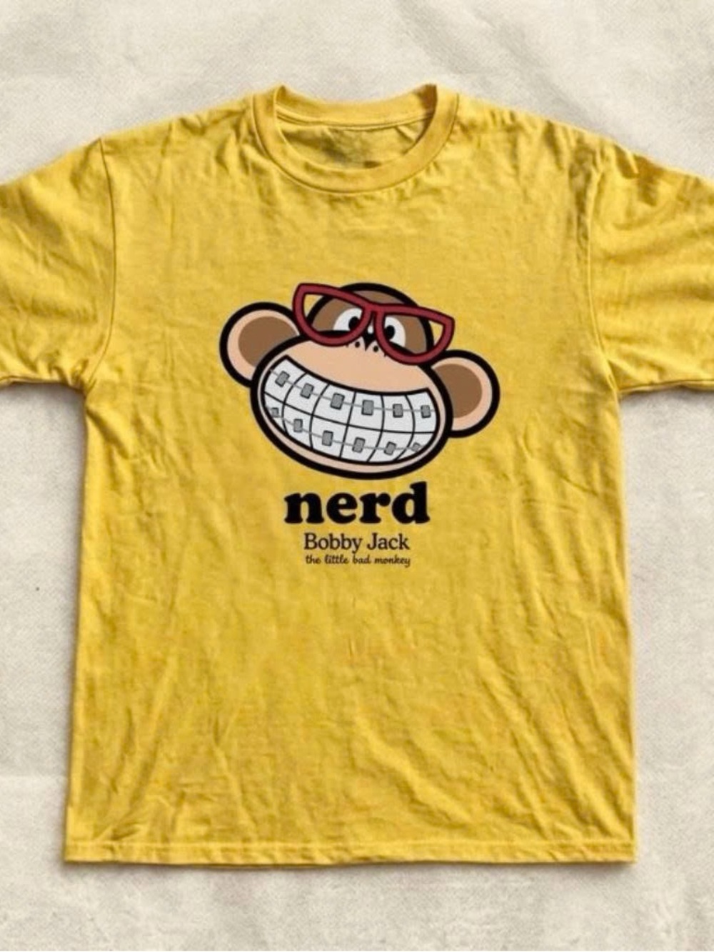 Bobby Jack Nerd Yellow Graphic Tee